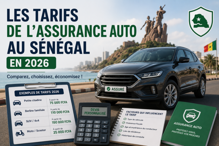 Les tarifs de l&rsquo;assurance auto au Sénégal en 2026