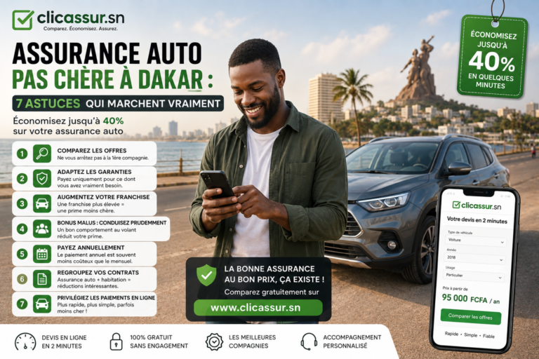 Assurance auto pas chère à Dakar : 7 astuces qui marchent vraiment