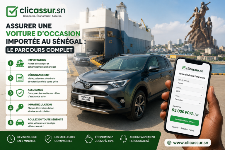 Assurer une voiture d&rsquo;occasion importée au Sénégal : le parcours complet