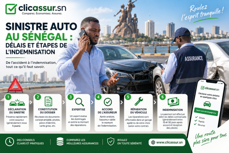 Sinistre auto au Sénégal : délais et étapes de l&rsquo;indemnisation
